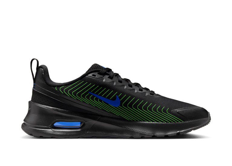 NIB MEN NIKE FD4329 008 AIR MAX NUAXIS BLACK/BLUE/VOLT RUNNING SHOE SNEAKERS