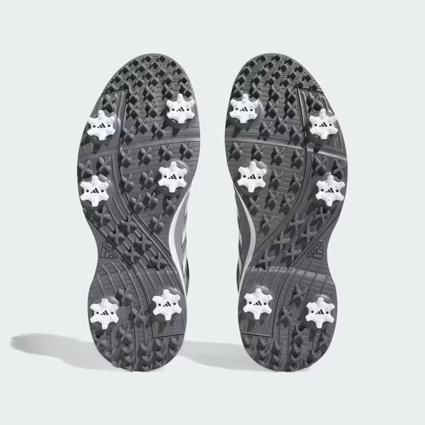 NIB MENS ADIDAS GV6889 TECH RESPONSE 3.0 MEDIUM GREY /WHITE GOLF CLEATS SHOES