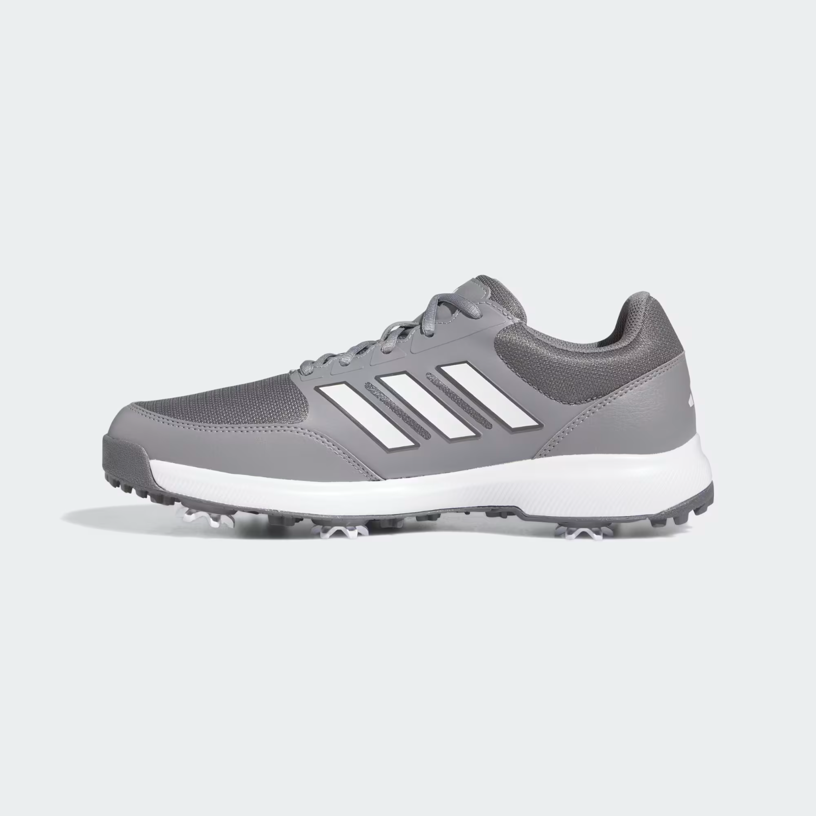 NIB MENS ADIDAS GV6892 TECH RESPONSE 3.0 WIDE GREY /WHITE GOLF CLEATS SHOES