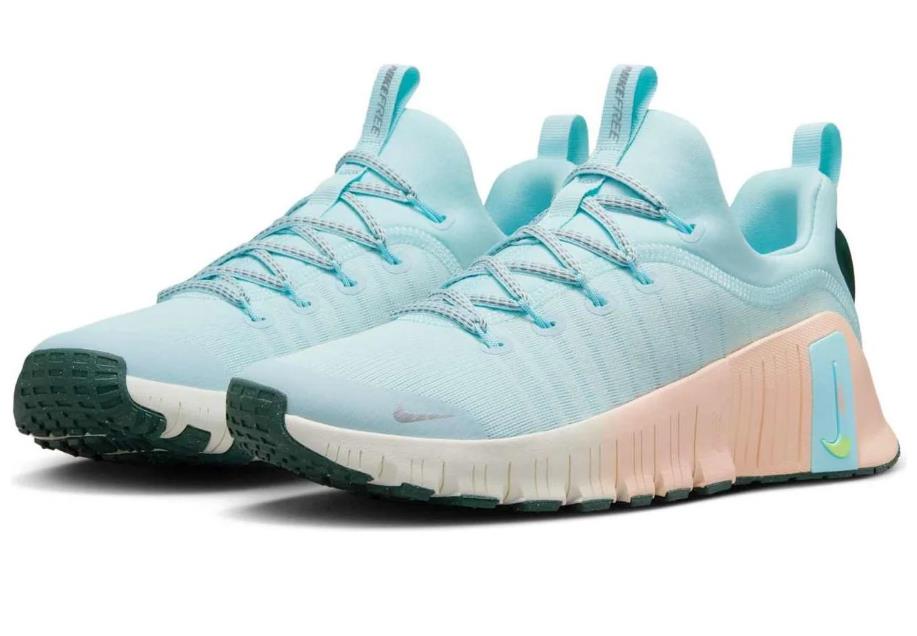 NIB WOMEN NIKE HV5228 474 W FREE METCON 6 PRM BLUE/SILVER RUNNING SHOE SNEAKERS