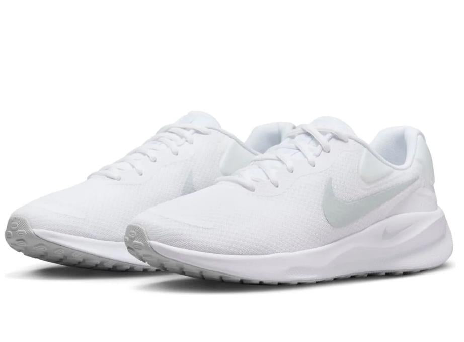NIB MEN'S NIKE FB2207 100 NIKE REVOLUTION 7 RUNNING WHITE/PLATNIUM SHOE SNEAKERS
