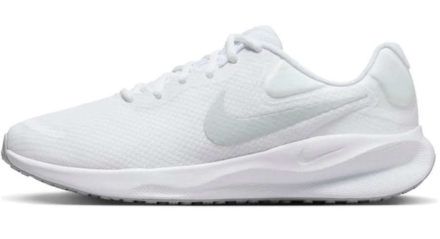 NIB MEN'S NIKE FB2207 100 NIKE REVOLUTION 7 RUNNING WHITE/PLATNIUM SHOE SNEAKERS