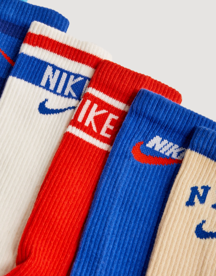 NWT YOUTH WONEN'S NIKE DRI FIT DX7670 6 PAIR CREW CUSHION EVERYDAY PLUS SOCKS