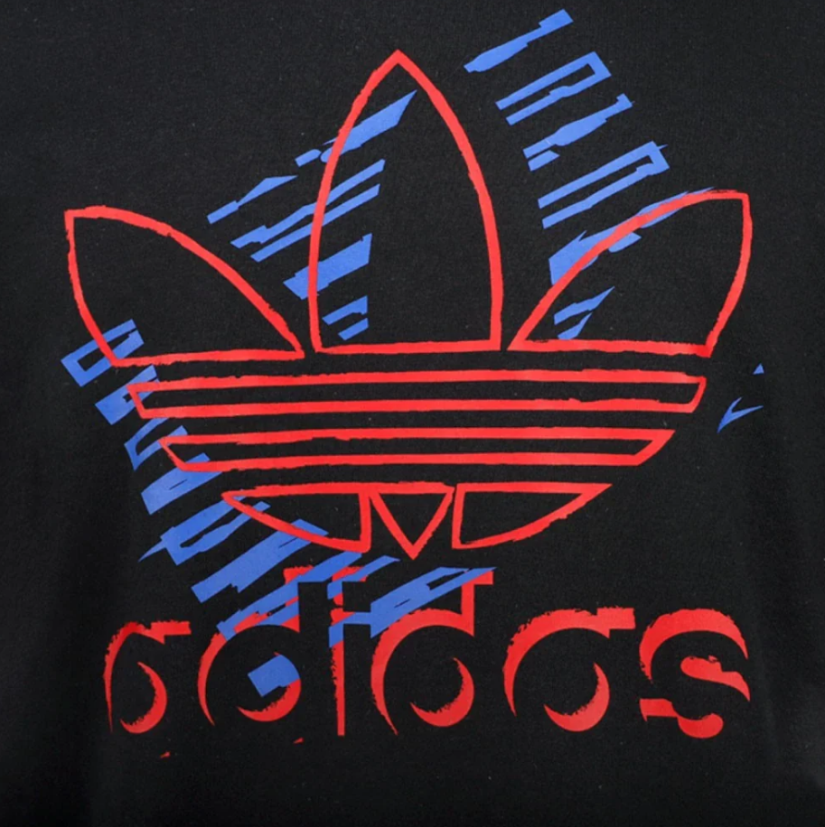 NWT ADIDAS ORIGINALS IZ1328 MEN OG SKETCH TREFOL BLACK/RED/GREEN T-SHIRT TOP TEE