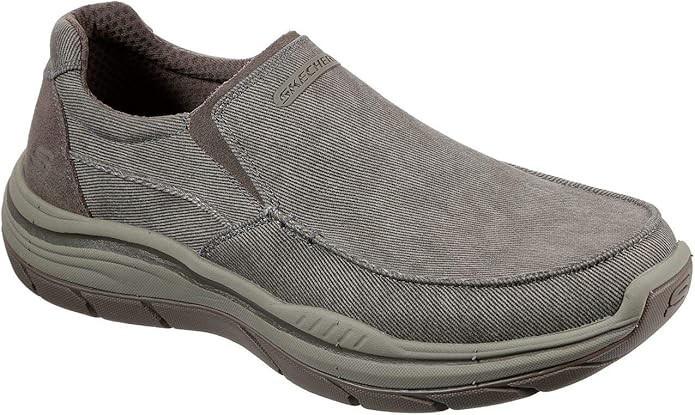 NIB MEN SKECHERS 204004WW/KHK EXPECTED 2.0 HURVEN RELAXED FIT KHAKI SHOE E. WIDE