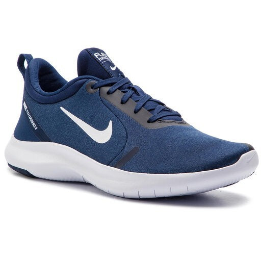 NIB MEN NIKE AO4484 401 NIKE FLEX EXPERIENCE RN 8 4E NAVY/WHITE SHOE SNEAKERS WD