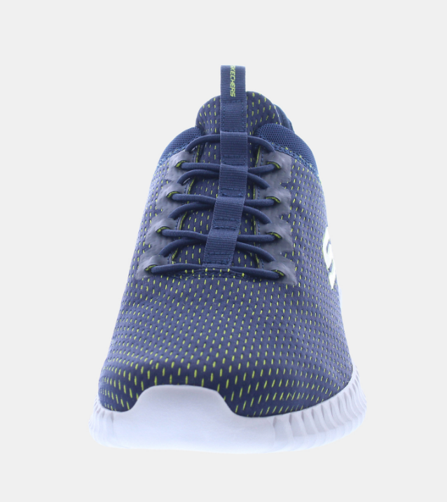 NIB MEN'S SKECHERS 52529/NVLM ELITE FLEX BELBURN NAVY/LIME MEMORY FOAM SHOES $90