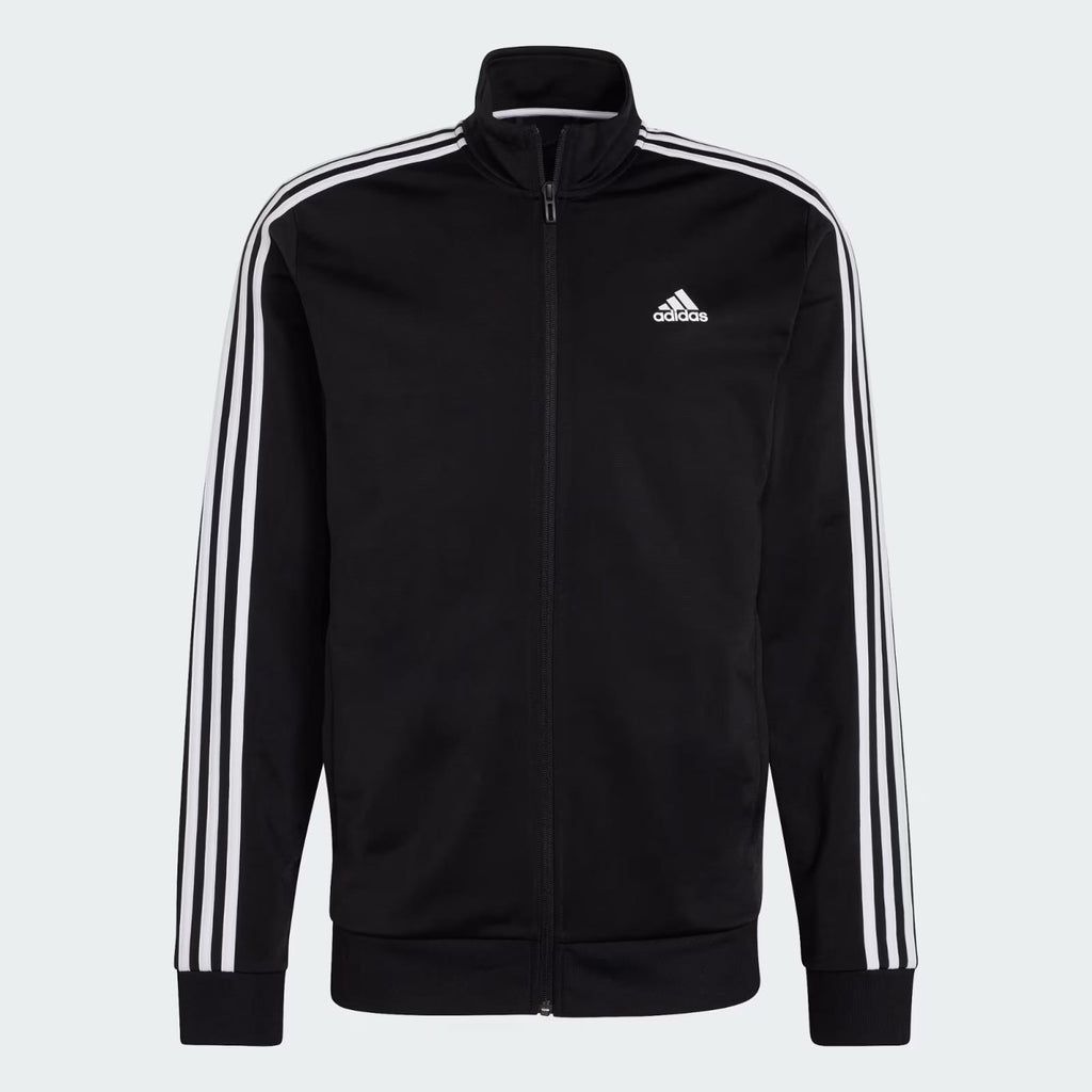 ADIDAS H46099 M 3- STRIPE FULL ZIP TRACK BLACK/WHITE TOP JACKET NWT MEN'S $55