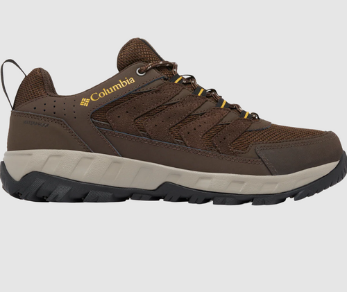 COLUMBIA 2101352-231 STRATA TRAIL LOW CORDOVAN/GOLDEN HIKING SHOES NIB MEN WIDE