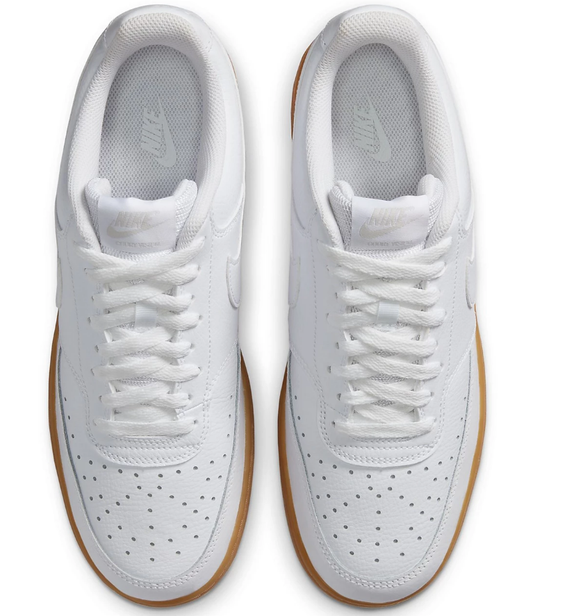 NIKE CD5463 105 COURT VISION LOW WHITE/GUM TENNIS SHOES SNEAKERS NIB MEN'S