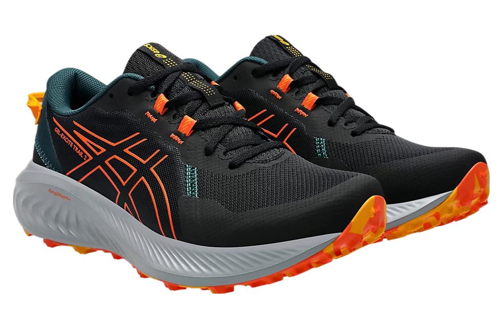 ASICS 1011B594 024 GEL EXCITE TRAIL 2 BLACK/ORANGE TRAIL SHOE SNEAKERS NIB MEN'S