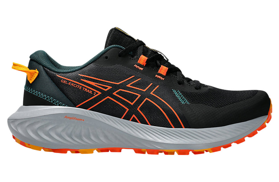 ASICS 1011B594 024 GEL EXCITE TRAIL 2 BLACK/ORANGE TRAIL SHOE SNEAKERS NIB MEN'S