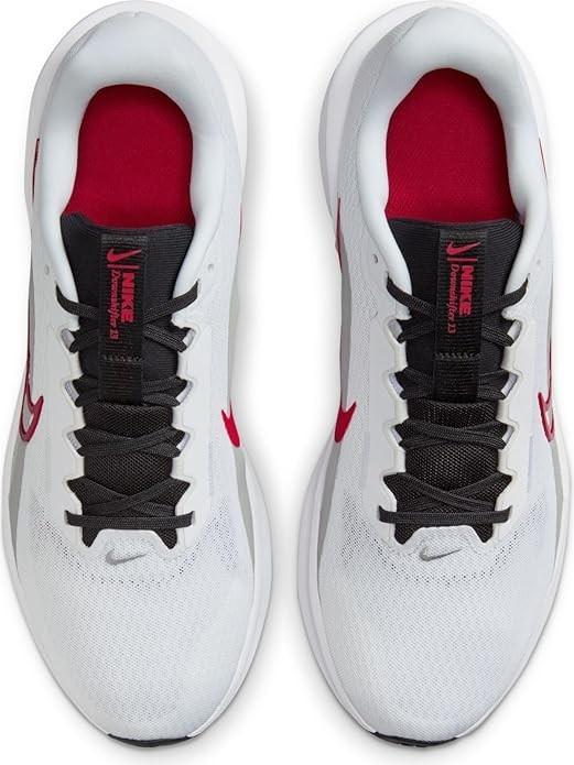 NIKE FD6454 104 NIKE DOWNSHIFFTER 13 WHITE/GREY/BLACK/RED SHOE SNEAKERS NIB MEN