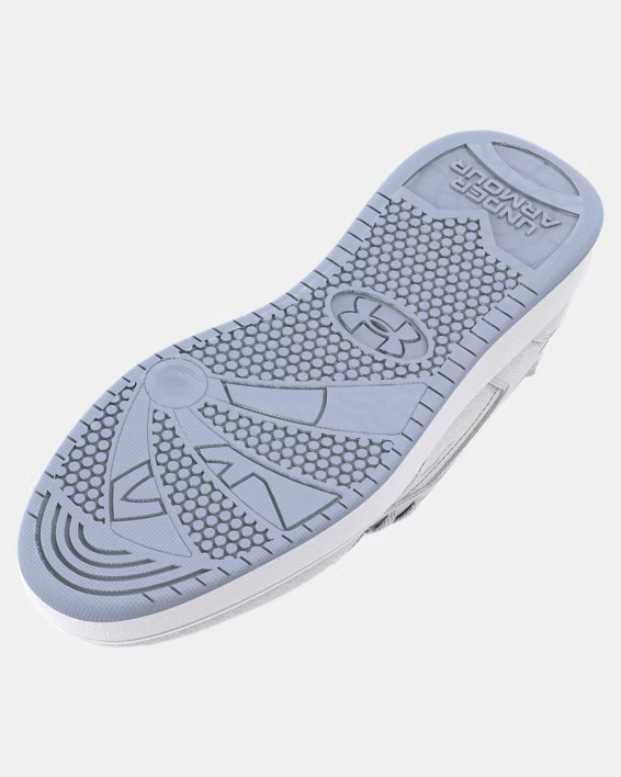 NIB MEN'S UNDER ARMOUR 3028632 100 UA OFFICAIL SUEDE GREY/W SNEAKERS