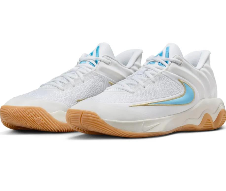 NIB MEN'S NIKE FQ3680 101 GIANNIS IMMORTALITY 4 SHOES WHITE AQUA BLUE SNEAKERS