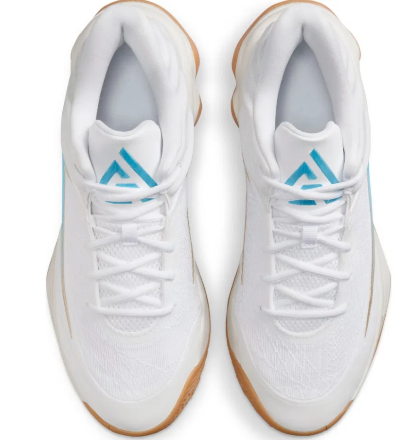 NIB MEN'S NIKE FQ3680 101 GIANNIS IMMORTALITY 4 SHOES WHITE AQUA BLUE SNEAKERS