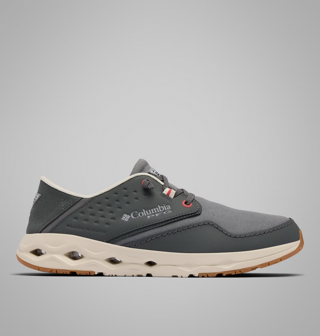 COLUMBIA 2108491 028 BAHAMA X RELAXED GRILL/SUNSET RED SLIP-ON SHOES NIB MEN'S