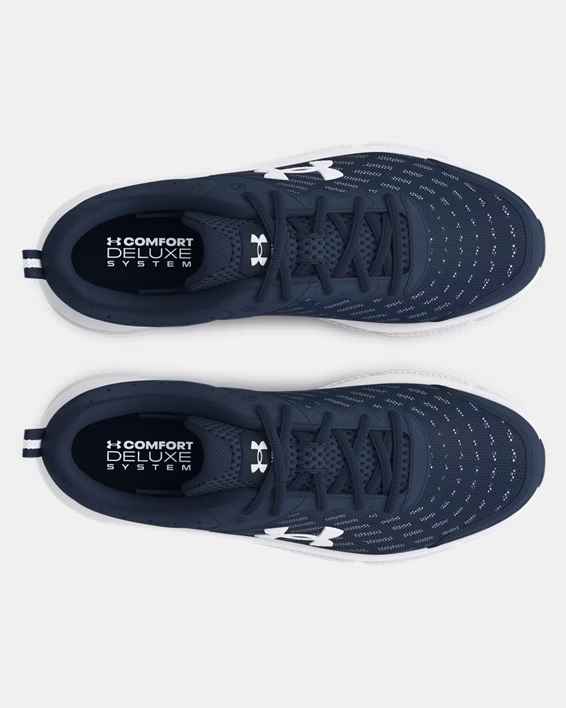 Under Armour 3026175 400 UA Charged Assert 10 NAVY/WHITE Shoe Sneakers NIB Men