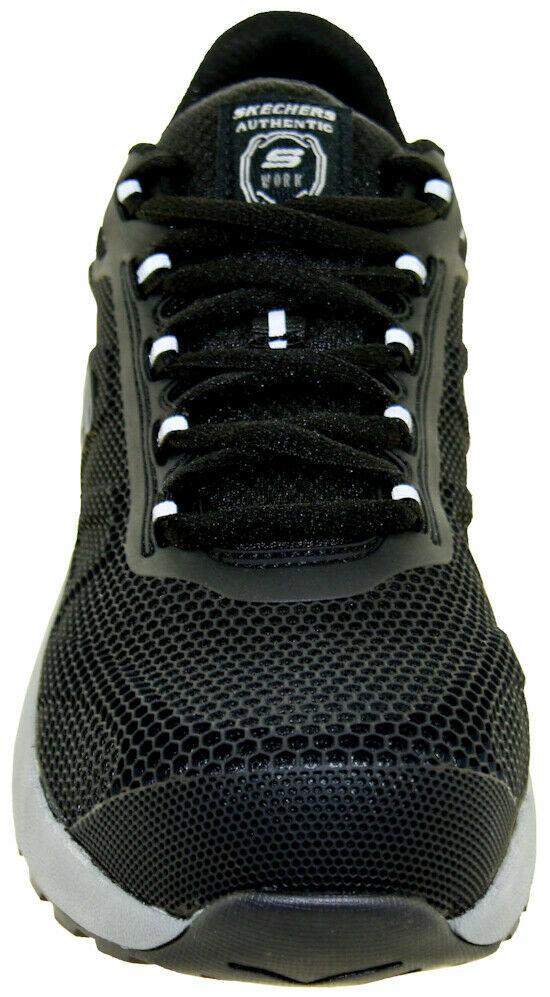 NIB MEN'S SKECHERS 77180/BLK BULKIN BLACK WORK SAFETY TOE MEMORY FOAM SHOES