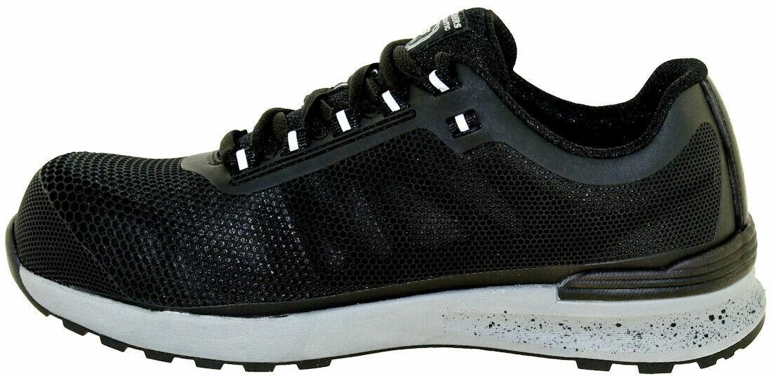 NIB MEN'S SKECHERS 77180/BLK BULKIN BLACK WORK SAFETY TOE MEMORY FOAM SHOES