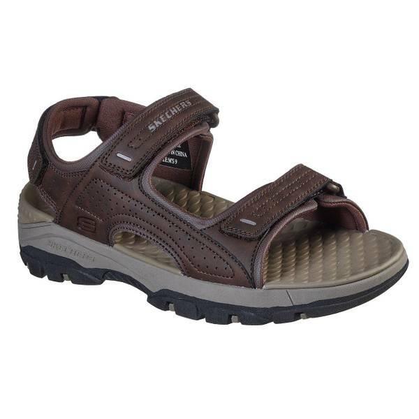 NIB MEN SKECHERS RELAXED FIT 204105/CHO TRESMAN  GARO CHOCOLATE LUXE FOAM SANDAL