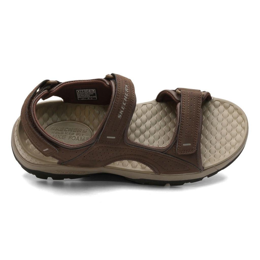 NIB MEN SKECHERS RELAXED FIT 204105/CHO TRESMAN  GARO CHOCOLATE LUXE FOAM SANDAL