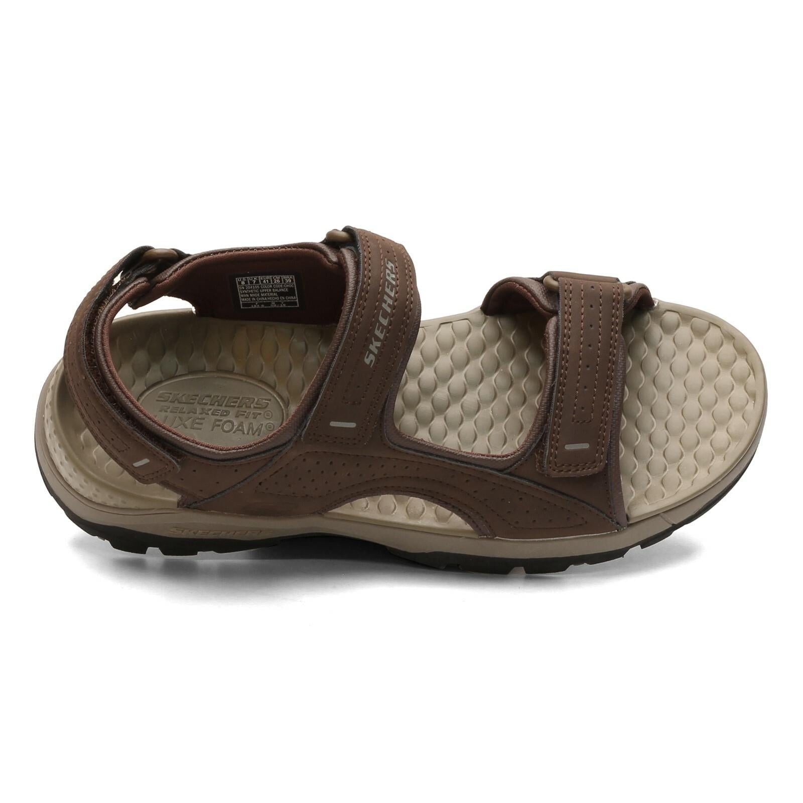 NIB MEN SKECHERS RELAXED FIT 204105/CHO TRESMAN  GARO CHOCOLATE LUXE FOAM SANDAL