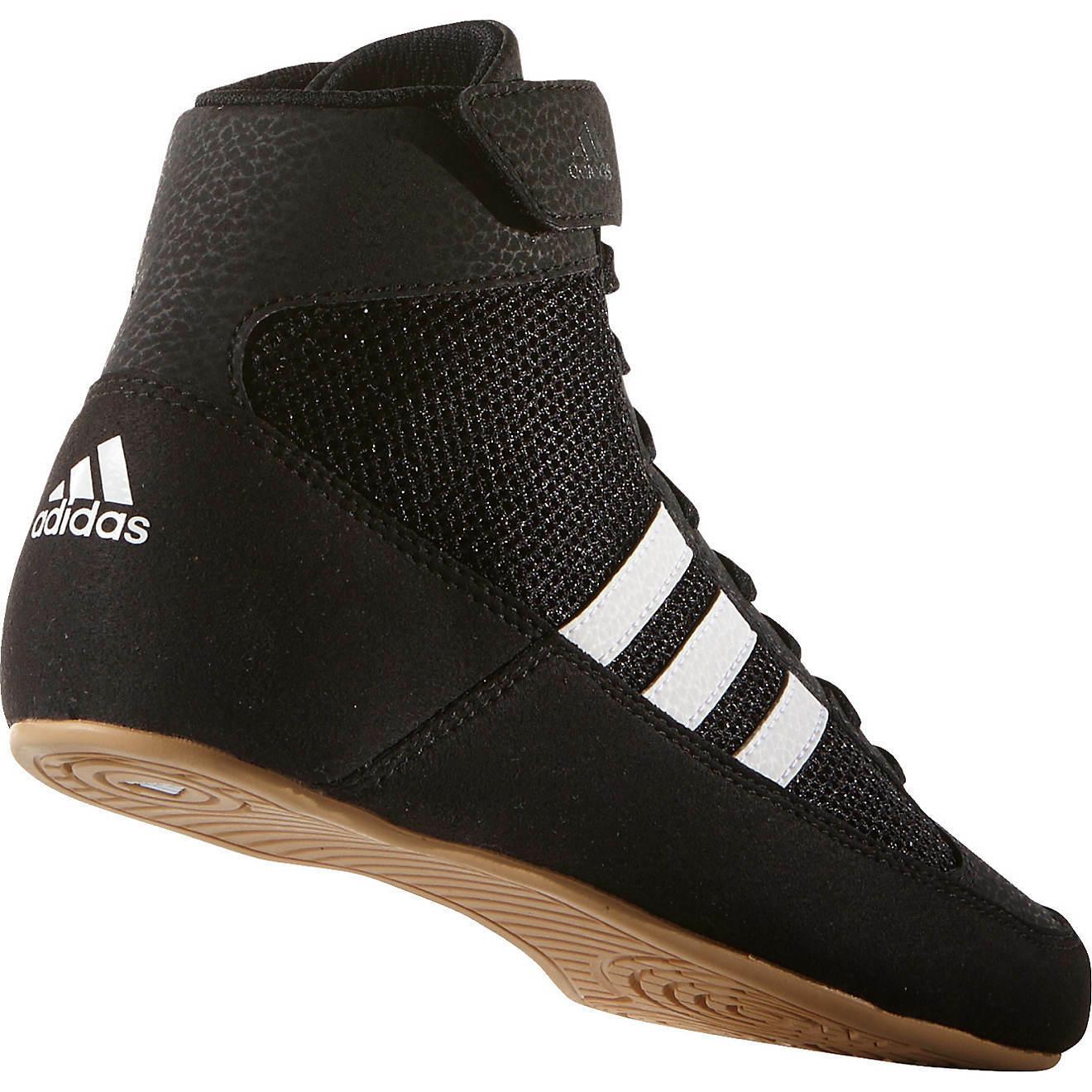 NIB MEN'S  ADIDAS AQ3325 HVC WRESTLING BLACK/WHITE SHOES SNEAKERS $80