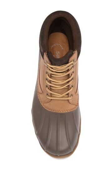 NIB MEN'S SPERRY STS14140 BREWSTER WATERPROOF DUCK DARK TAN BOOT $130