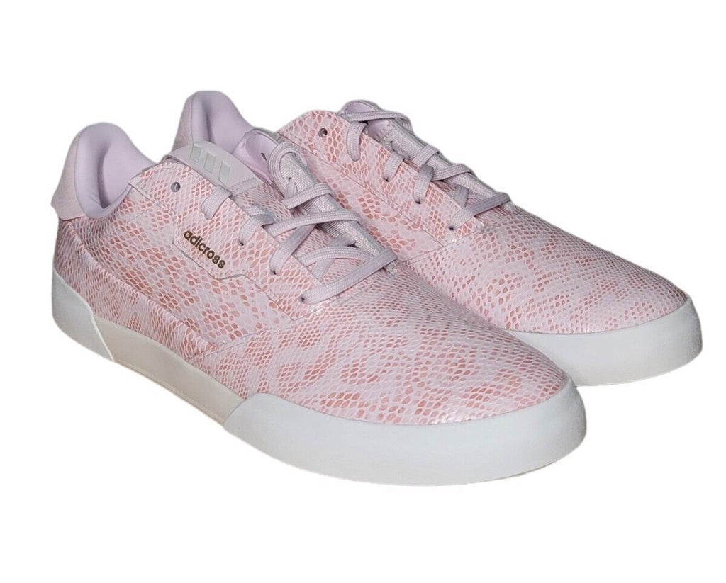 NIB WOMEN'S ADIDAS GV8323 W ADICROSS RETRO PINK/WHITE GOLF WP SHOES SNEAKERS