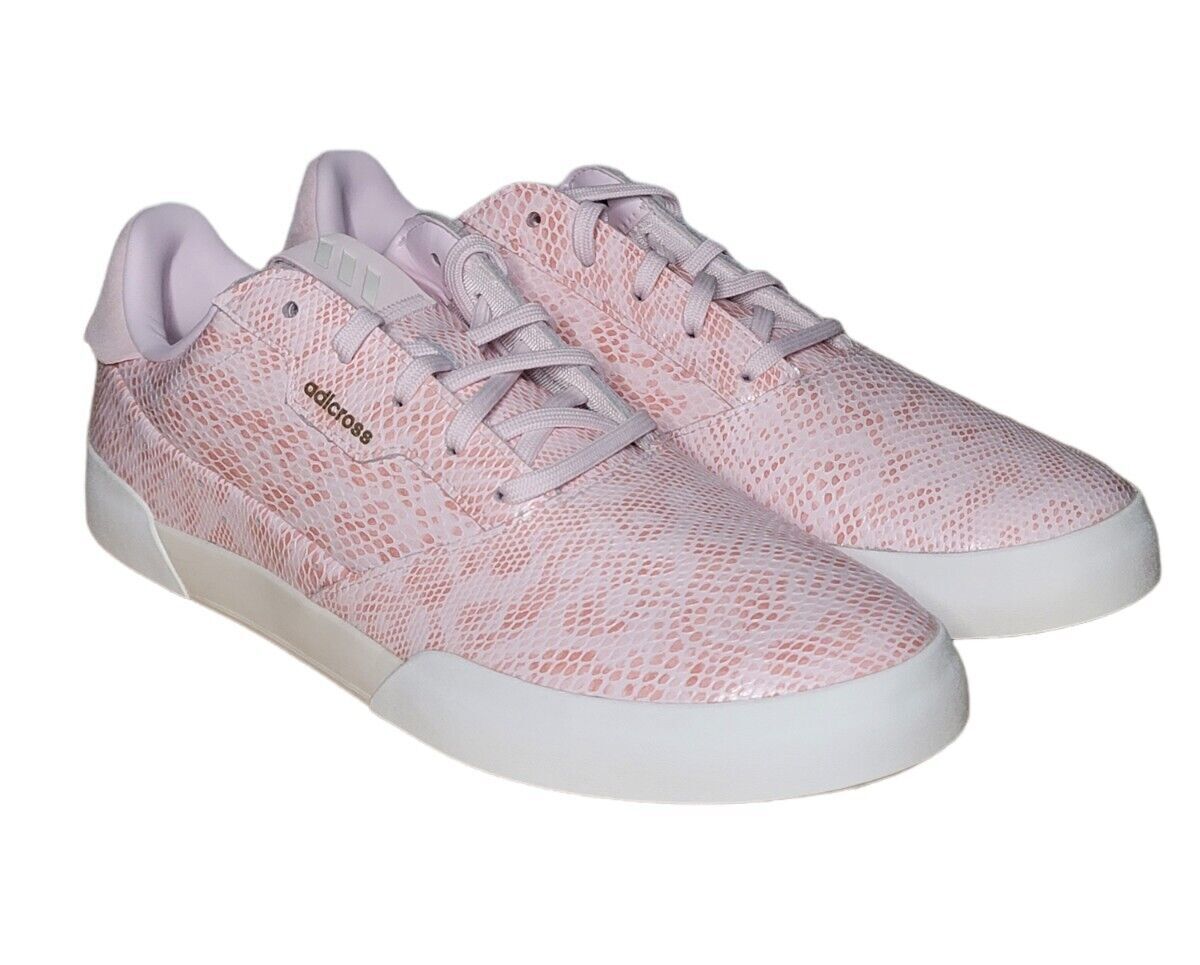 NIB WOMEN'S ADIDAS GV8323 W ADICROSS RETRO PINK/WHITE GOLF WP SHOES SNEAKERS