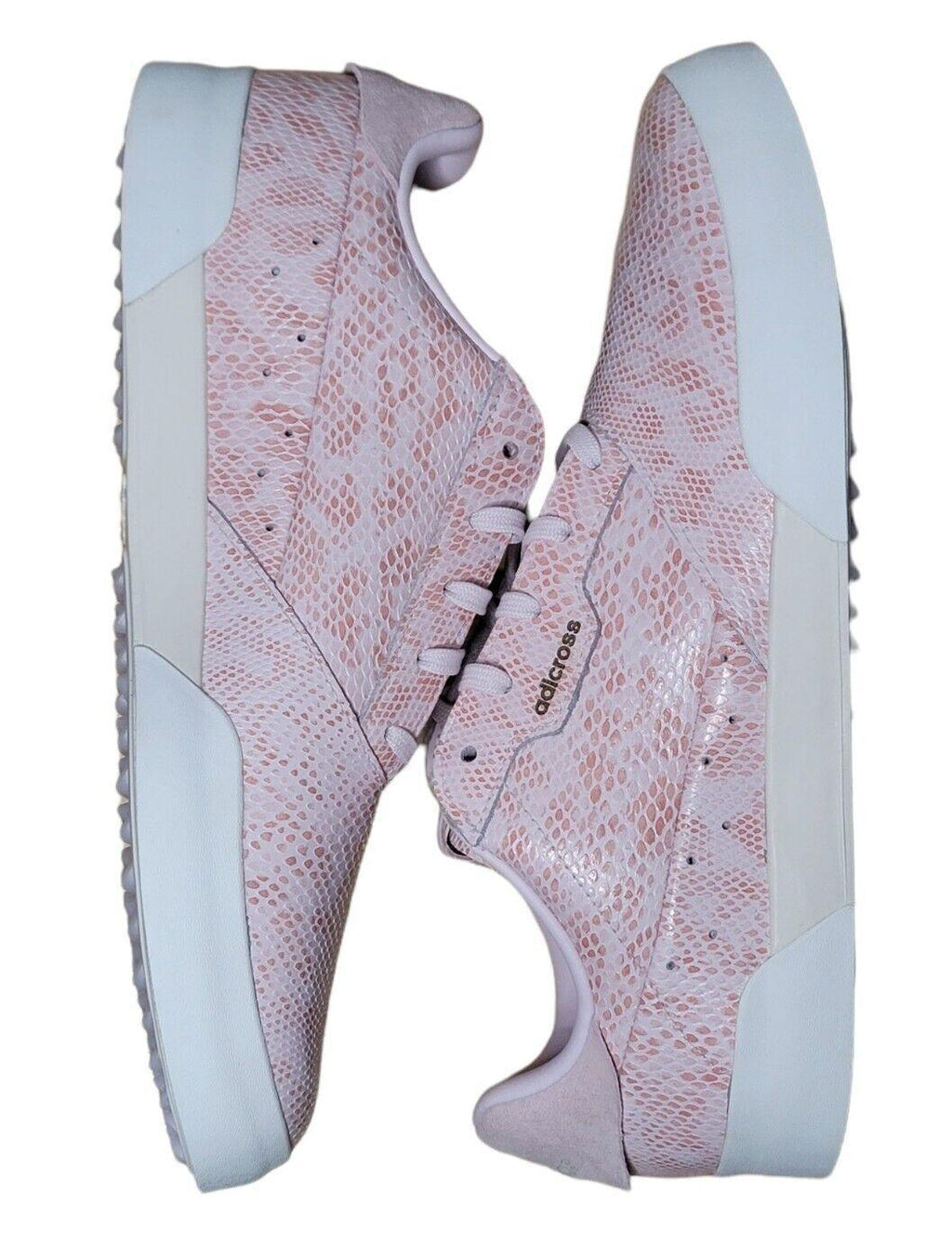 NIB WOMEN'S ADIDAS GV8323 W ADICROSS RETRO PINK/WHITE GOLF WP SHOES SNEAKERS