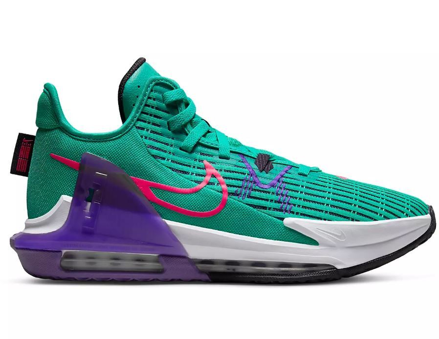 NIB MEN NIKE CZ4052 300 LEBRON WITNESS VI BASKETBALL EMRALD/PINK SHOES SNEAKERS