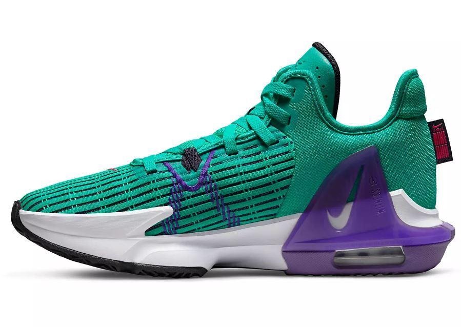 NIB MEN NIKE CZ4052 300 LEBRON WITNESS VI BASKETBALL EMRALD/PINK SHOES SNEAKERS