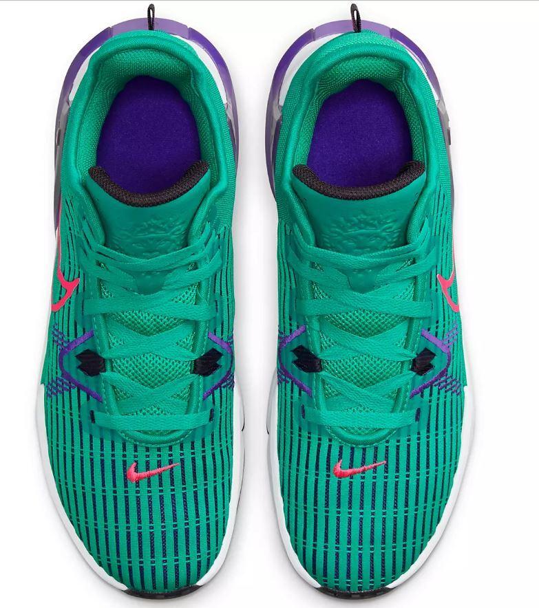 NIB MEN NIKE CZ4052 300 LEBRON WITNESS VI BASKETBALL EMRALD/PINK SHOES SNEAKERS