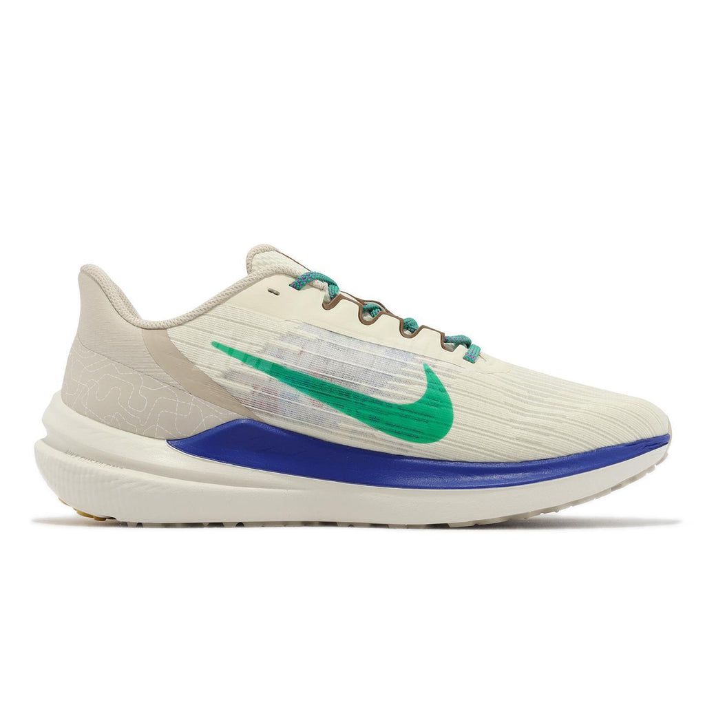 NIB MEN NIKE DV8997 100 NIKE AIR WINFLO 9 PRM COCONUT/GREEN SHOES SNEAKERS $130