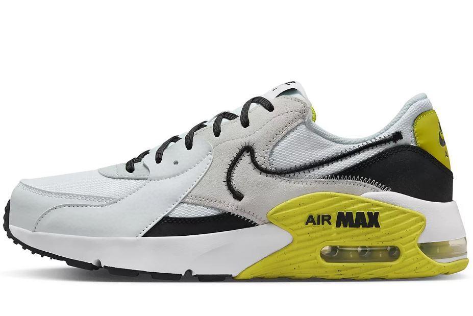NIB MEN'S NIKE DZ0795 101 AIR MAX EXCEE WHITE/BLACK/VOLT SHOES SNEAKERS $110