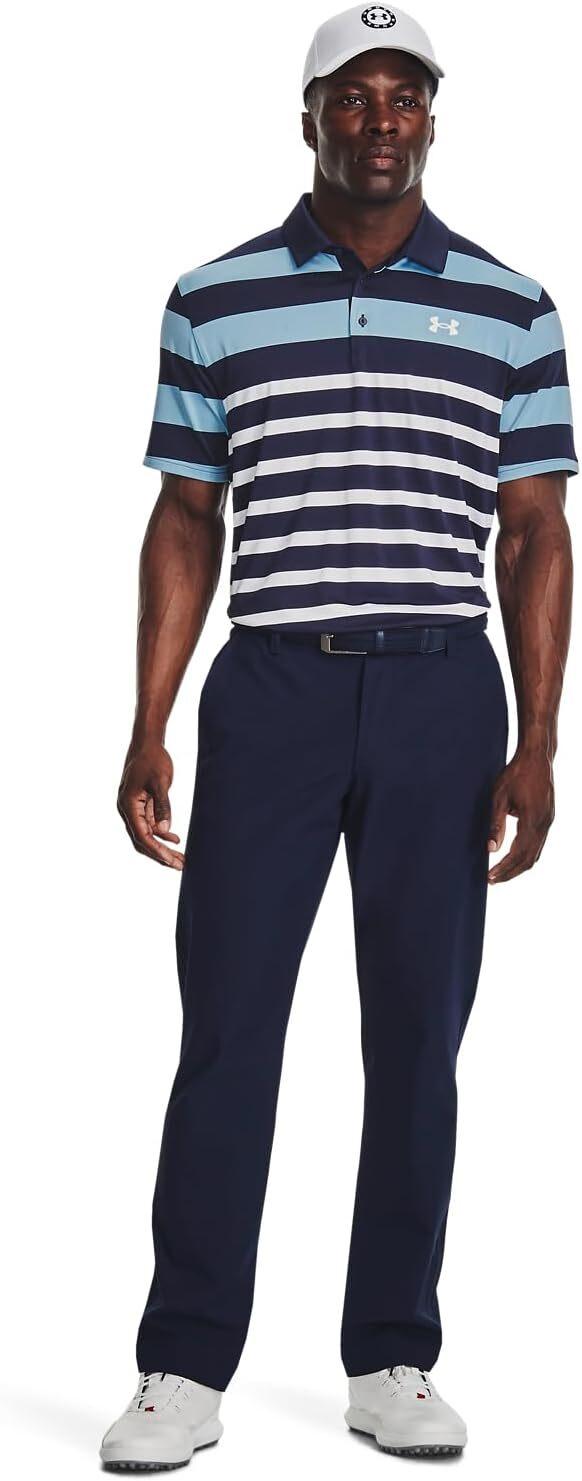 NWT MEN'S UNDER ARMOUR 1378676 413 PLAYOFF 3.0 STRIPE GOLF POLO TOP SHIRT $70