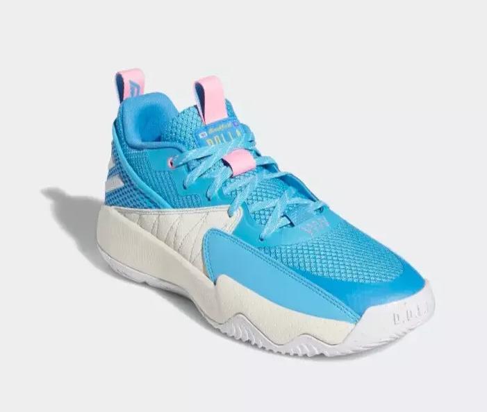 NIB ADULT ADIDAS GV9587 DAME CERTIFIED BASKETBALL WHITE/RED/BLACK SHOES SNEAKERS