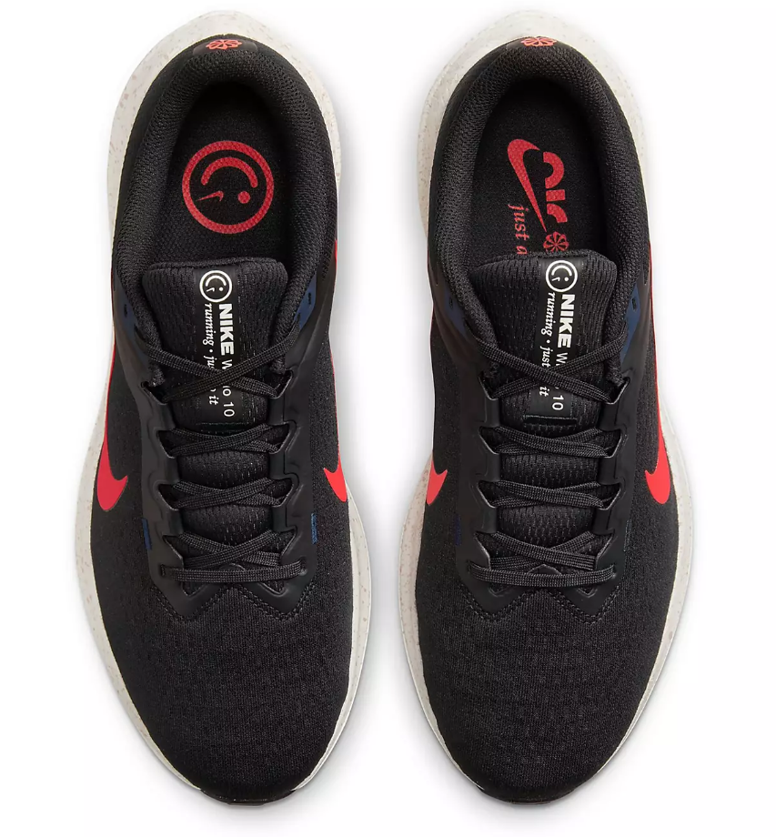 NIB MEN'S NIKE DV4022 002 NIKE AIR WINFLO 10 BLACK/CRIMSON SHOES SNEAKERS $130