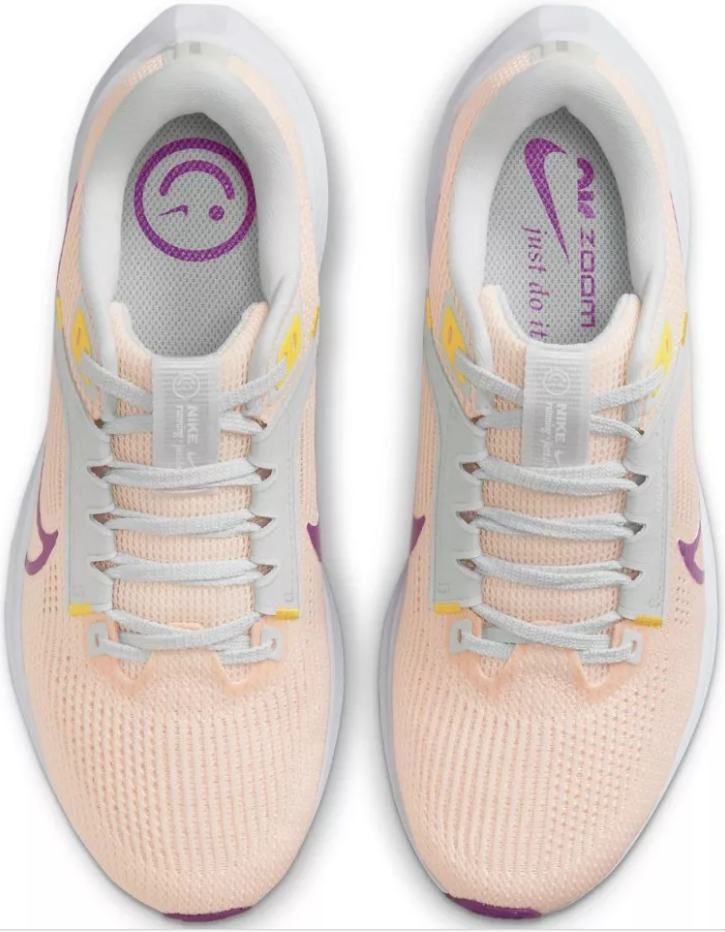 NIB WOMENS NIKE DV3854 800 ZOOM PEGASUS 40 GUAVA ICE/PURPLE SHOES SNEAKERS