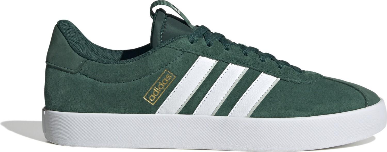 NIB MEN'S ADIDAS ID6284 VL COURT 3.0 SKATEBOARDING GREEN/WHITE SHOES SNEAKERS