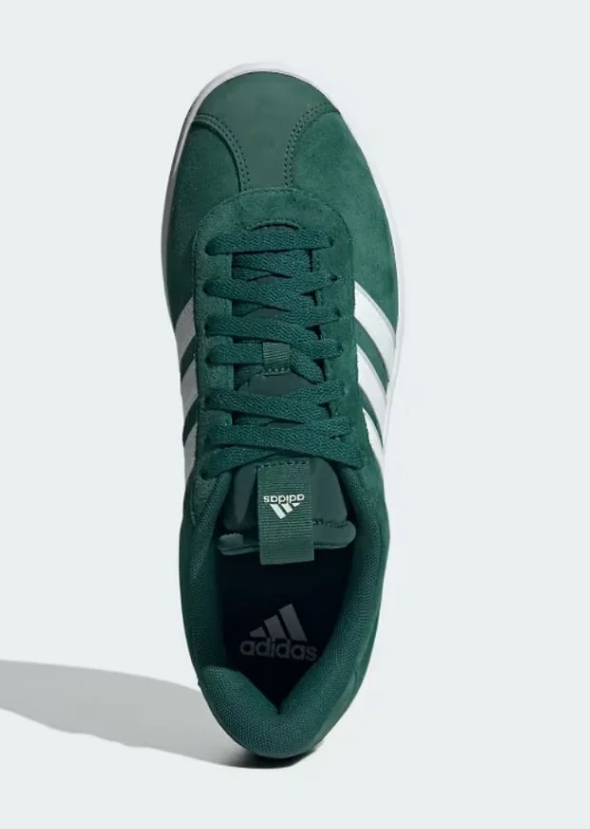 NIB MEN'S ADIDAS ID6284 VL COURT 3.0 SKATEBOARDING GREEN/WHITE SHOES SNEAKERS