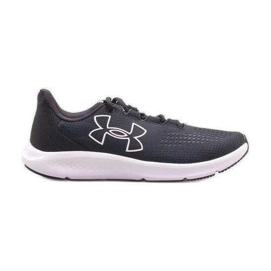 NIB Mens Under Armour 3026518 001 UA CHARGED PURSUIT 3 BL BLACK/WHITE SNEAKERS