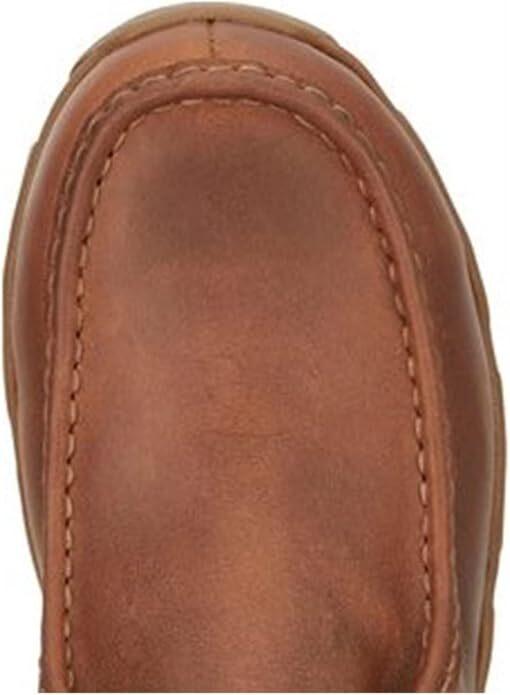 NIB MEN'S JUSTIN SE242 CAPPI SAND COWHIDE 4" MOCC BROWN ALLOY TOE SHOES BOOT