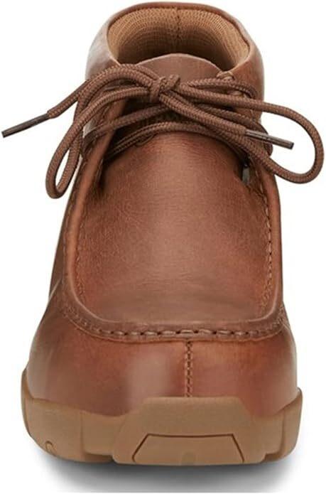 NIB MEN'S JUSTIN SE242 CAPPI SAND COWHIDE 4" MOCC BROWN ALLOY TOE SHOES BOOT