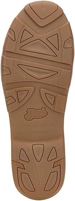 NIB MEN'S JUSTIN SE242 CAPPI SAND COWHIDE 4" MOCC BROWN ALLOY TOE SHOES BOOT