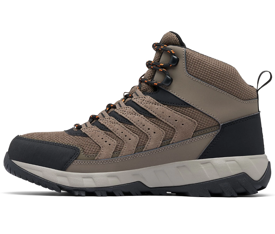 NIB COLUMBIA 2076861-255 MEN'S STRATA TRAIL MID WATERPROOF MUD/DESSERT SUN BOOT