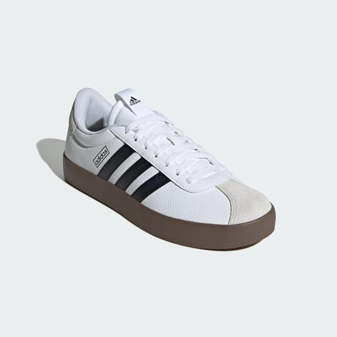 NIB MEN'S ADIDAS ID6285 VL COURT 3.0 SKATEBOARDING WHITE/WHITE SHOES SNEAKERS
