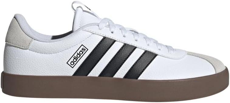 NIB MEN'S ADIDAS ID6285 VL COURT 3.0 SKATEBOARDING WHITE/WHITE SHOES SNEAKERS